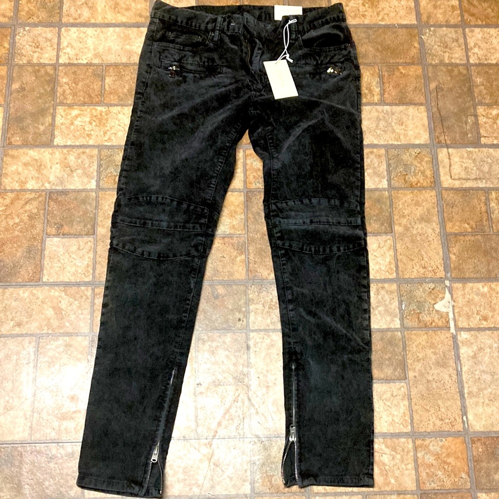 Black Zipper Corduroy jeans